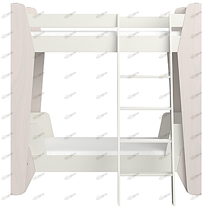 Кровать детская двухъярусная 170х90 см молочная Line M ELLIPSE ELLIPSE LINE 257804 Молочный Santreyd 