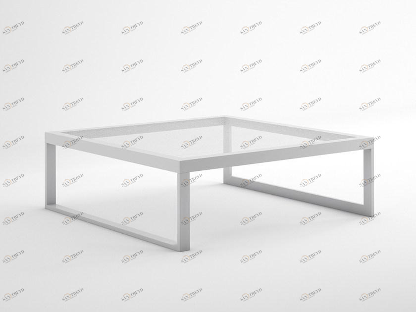 GANDIABLASCO Стол с квадратными салазками из термолакированного алюминия Blau sun-id-1396954