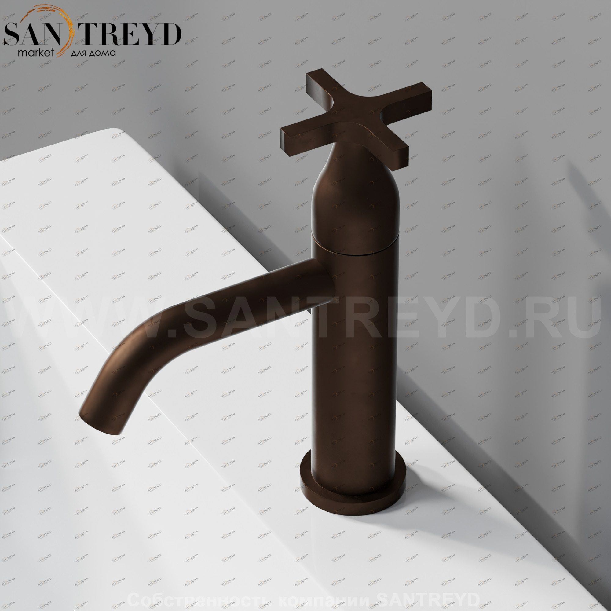 Смеситель AMEM311BR MEMORY для раковины бронзовый Agape