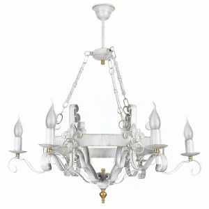 Люстра дизайнерская Around белая 10130-6L SUPERNW СВЕЧИ 056681 Белый