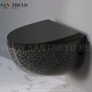 S511.401 Подвесной унитаз настенный Черный A. e T. Italia OVAL Италия