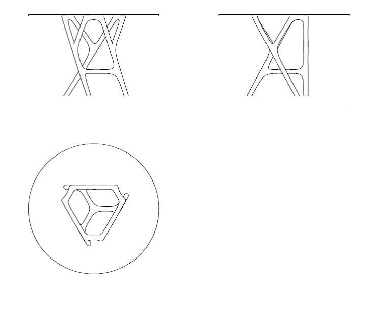 Круглый стеклянный стол Morelato Джойс ARCH-00097458 - Вид №5