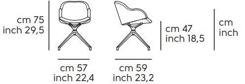 Поворотное тканевое кресло с подлокотниками Sonny Santreyd sun-id-1350373 - Вид №1