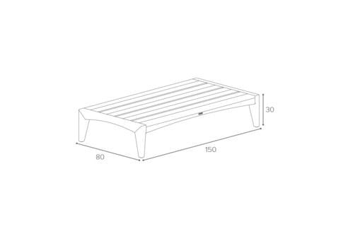 ТИК прямоугольный низкий садовый столик Royal Botania Zenhit lounge ARCH-00096954 - Вид №9