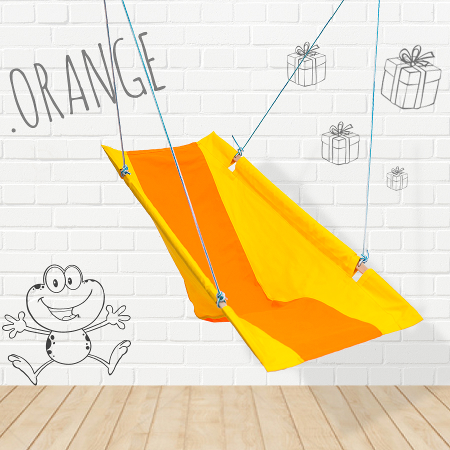 Гамак детский эргономичный оранжево-желтый ПОКАЧАЙКА  326717 Желтый Santreyd  - Вид №3
