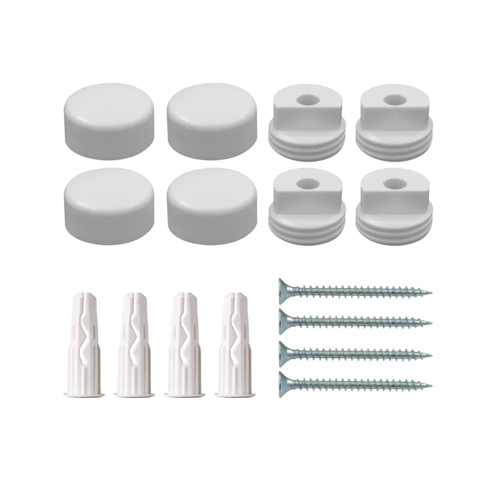 Крепление для зеркала 18 мм металл/пластик цвет белый 4 шт ЕВРОПАРТНЕР STLM-2167059 - Вид №1