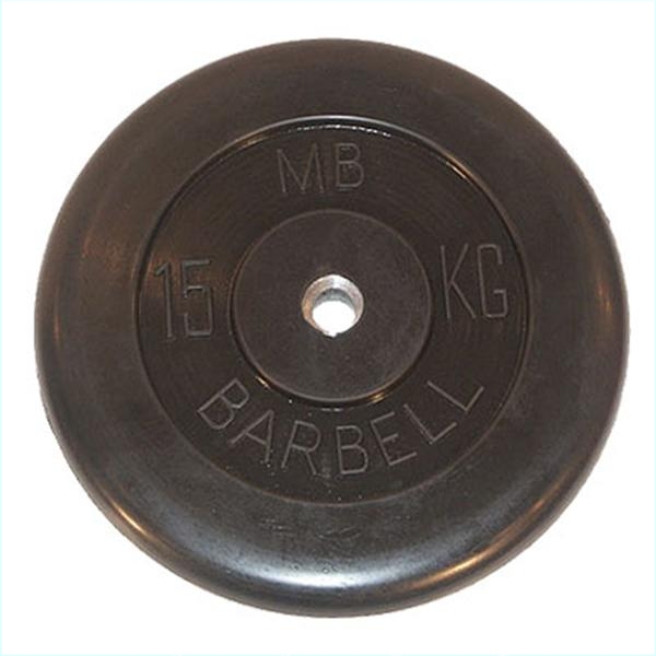 MB31-15 Диск обрезиненый черный mb barbell mb31-15 MB Barbell  - Вид №1