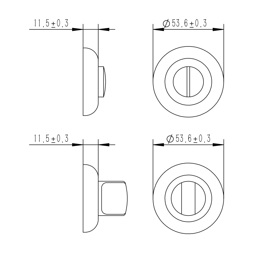 Завертка дверная Edson EDS-WC-Z01 алюминий цвет черный STLM-2050555 - Вид №4