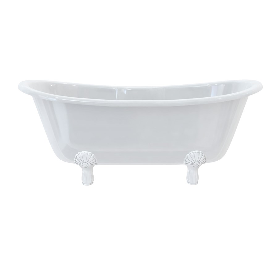 Burlington Двухсторонняя ванна Bateau с роскошными ножками с ножками Luxury Arc в белом цвете L2W T10F  - Вид №5
