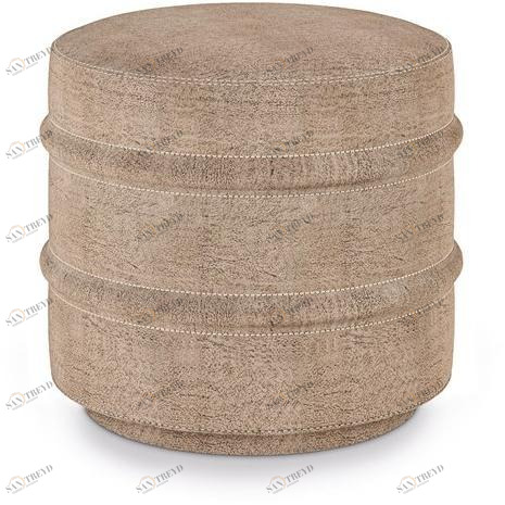 Bellotti Ezio Круглый кожаный пуф Hotel de ville 2016-89