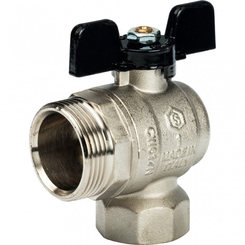 Кран шаровый STOUT ВН 1" угловой с американкой SVB0008000025 - Вид №2