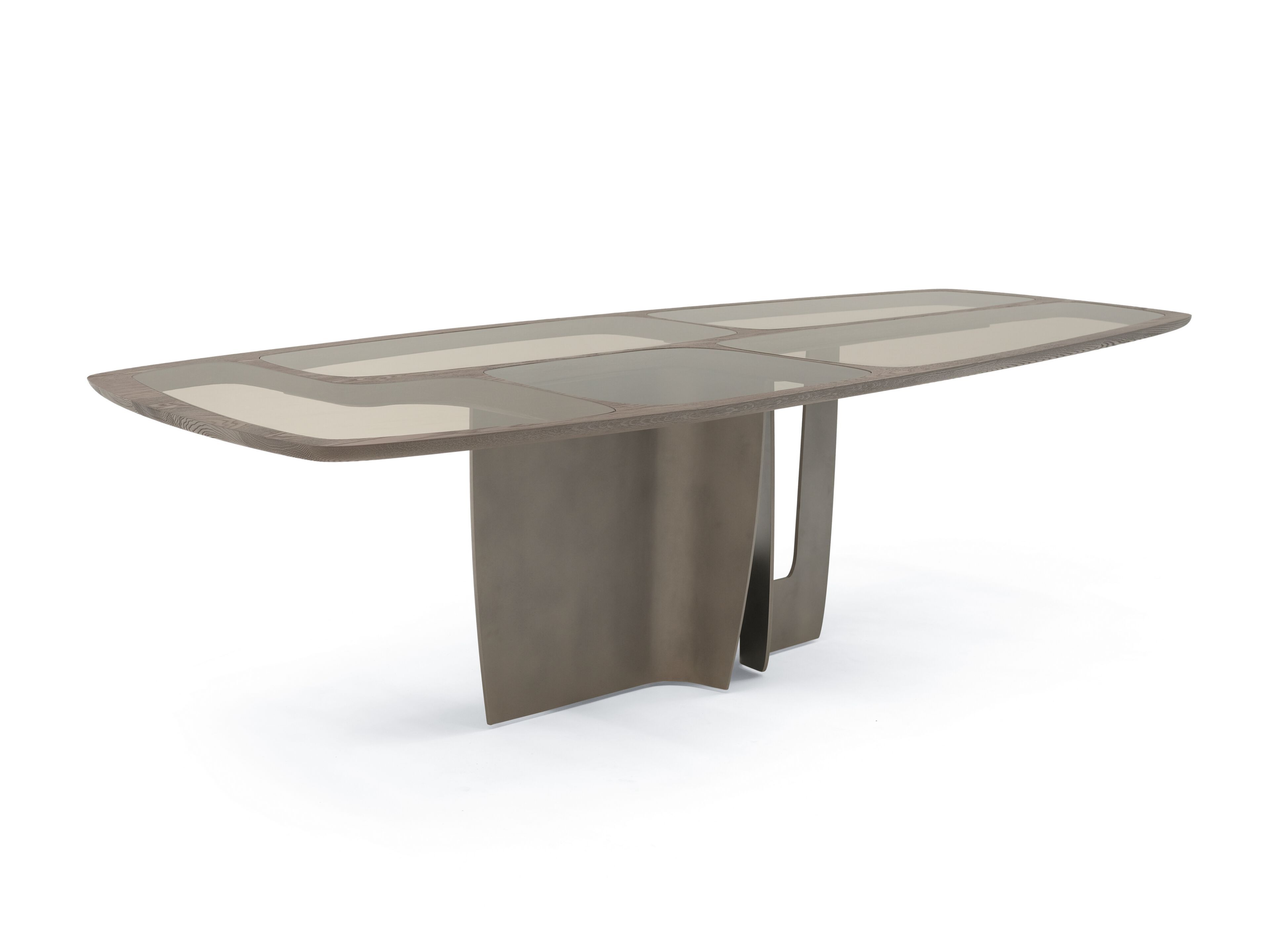 Прямоугольный стол из дерева и стекла Enne Vision ARCH-00071022 - Вид №2