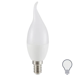 Лампа светодиодная Lexman Candle CF35 E14 175-250 В 5 Вт белая 400 лм нейтральный белый свет