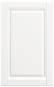 Фасады для кухни Кантри Фрезеровка «Прямоугольник Фолк» Белый снег софт №501