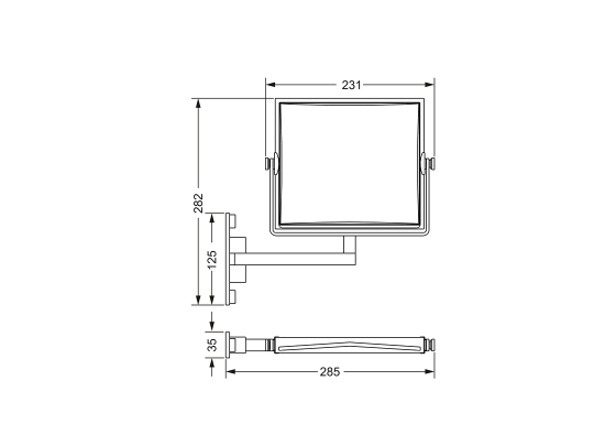 Косметическое зеркало JOERGER Empire II 626.00.324.000 - Вид №1