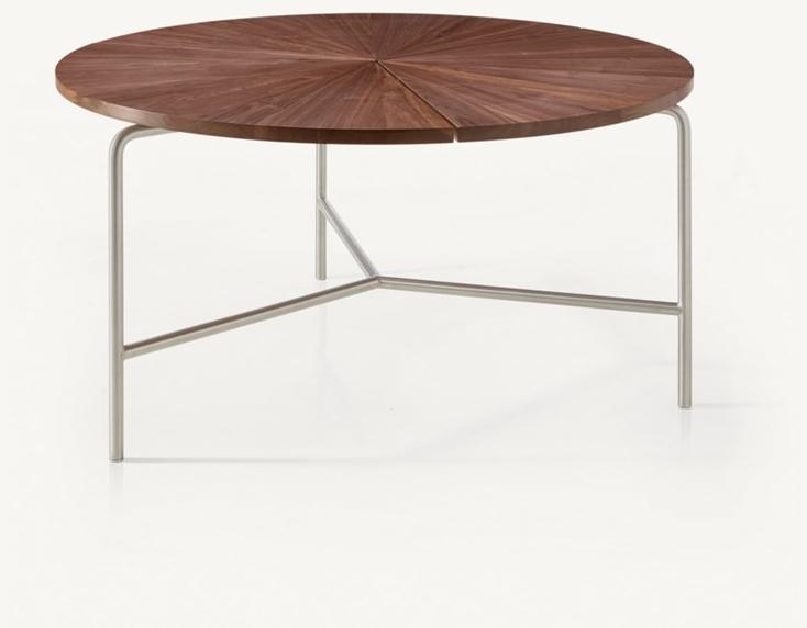 BassamFellows Круглый стол из нержавеющей стали и дерева Circular Cb-35 - Вид №3