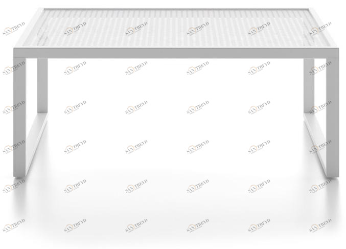 Atmosphera Низкий прямоугольный алюминиевый журнальный столик Qubik Qu.tc.