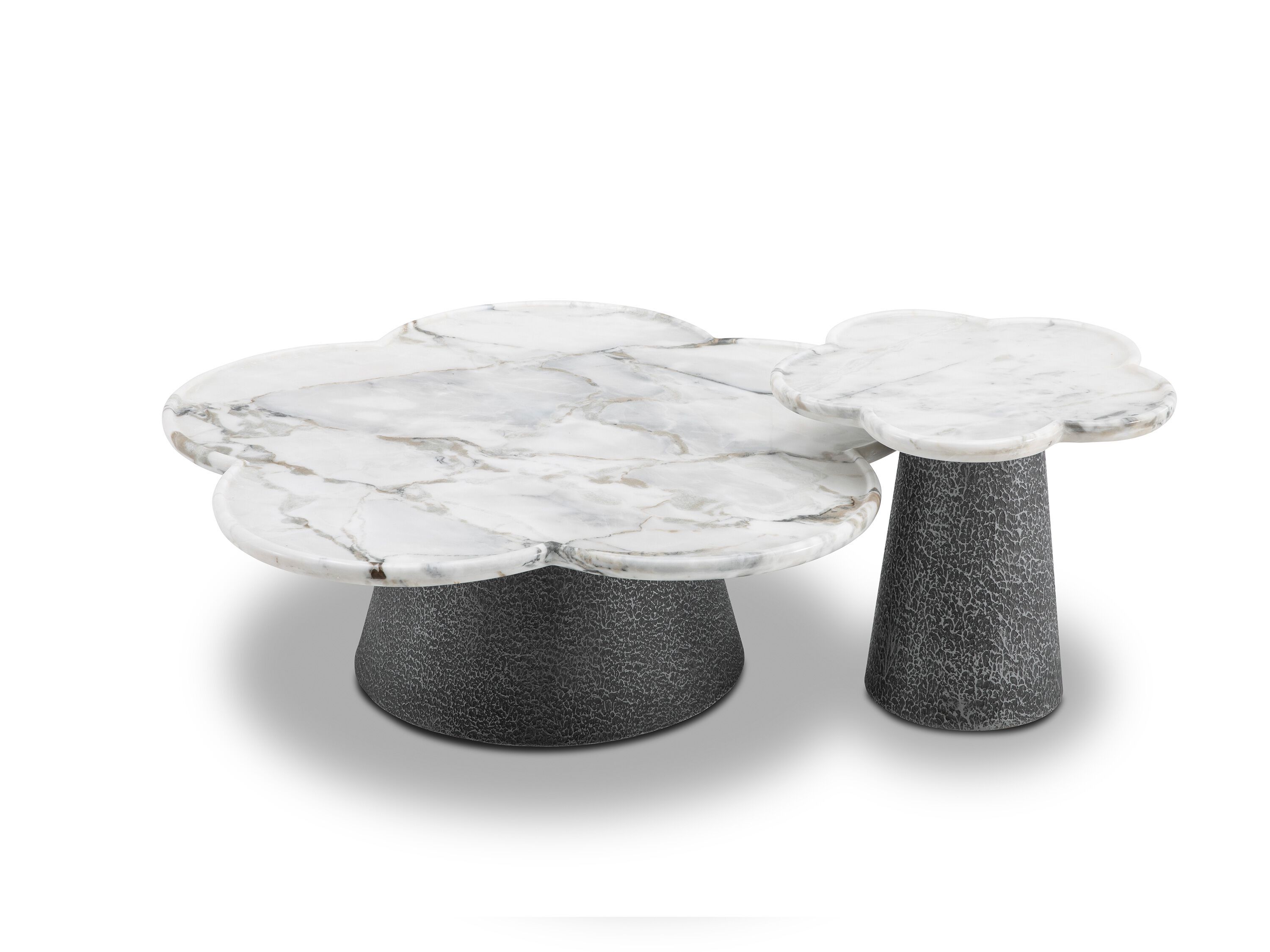 Низкий журнальный столик из мрамора и нержавеющей стали с центральным основанием CAMPO DE' FIORI ASCT694A ARCH-00055344 - Вид №3