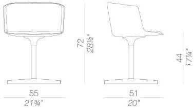 Lapalma Вращающийся стул, обитый тканью с 4 спицами Cut S190-191 - Вид №2