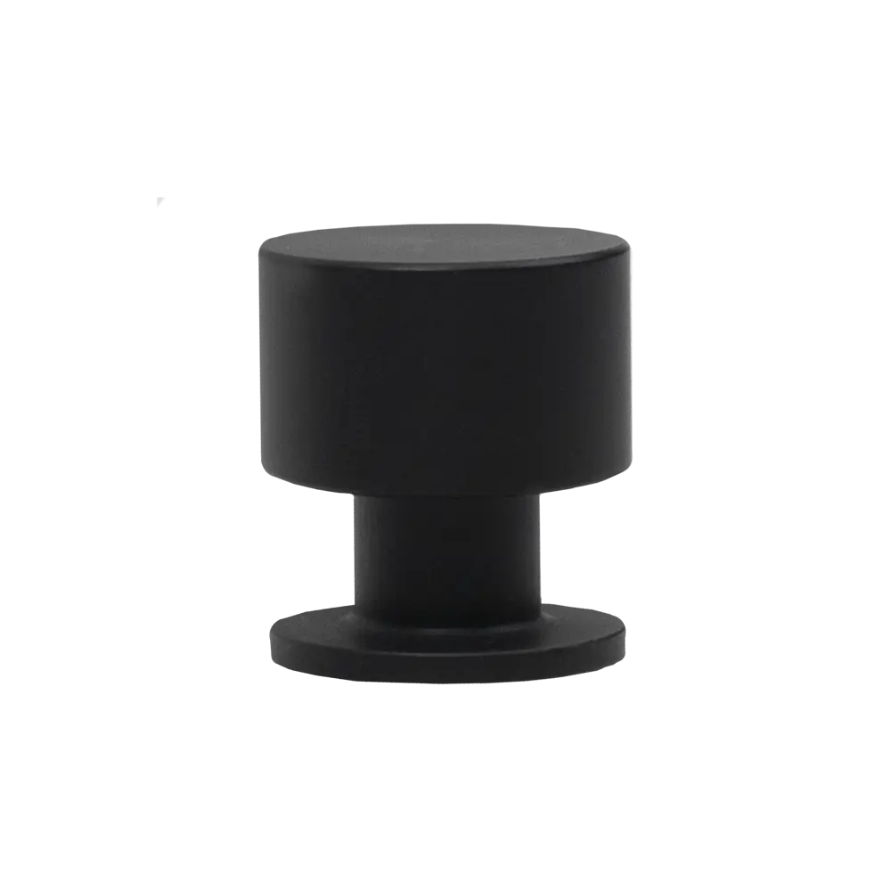 Мебельная ручка-кнопка AKS Лион черная алюминиевая 88909449 STLM-1352911 - Вид №1