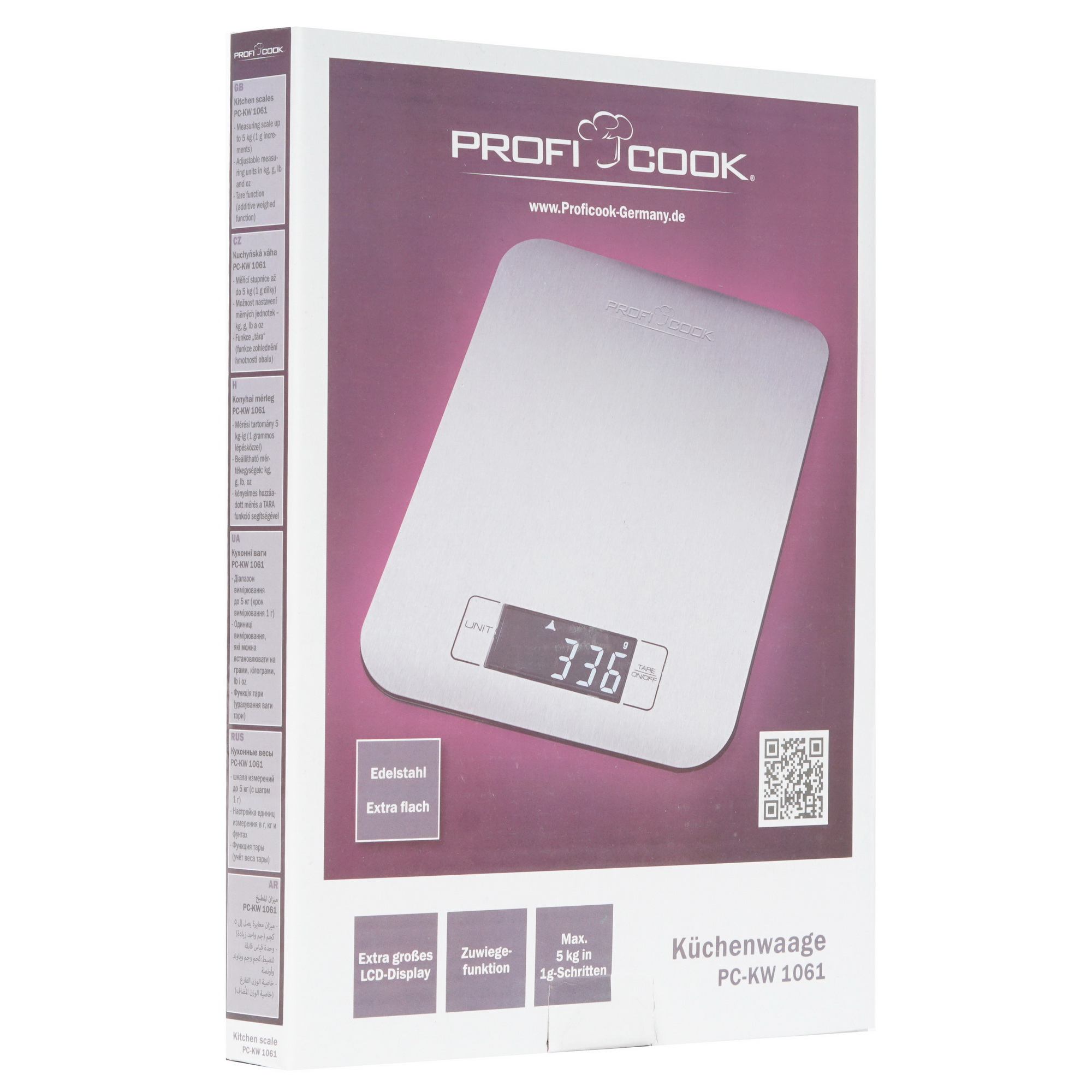 8117348 Кухонные весы Profi Cook PC-KW 1061 серебристый ProfiCook STDN-0040765 - Вид №5