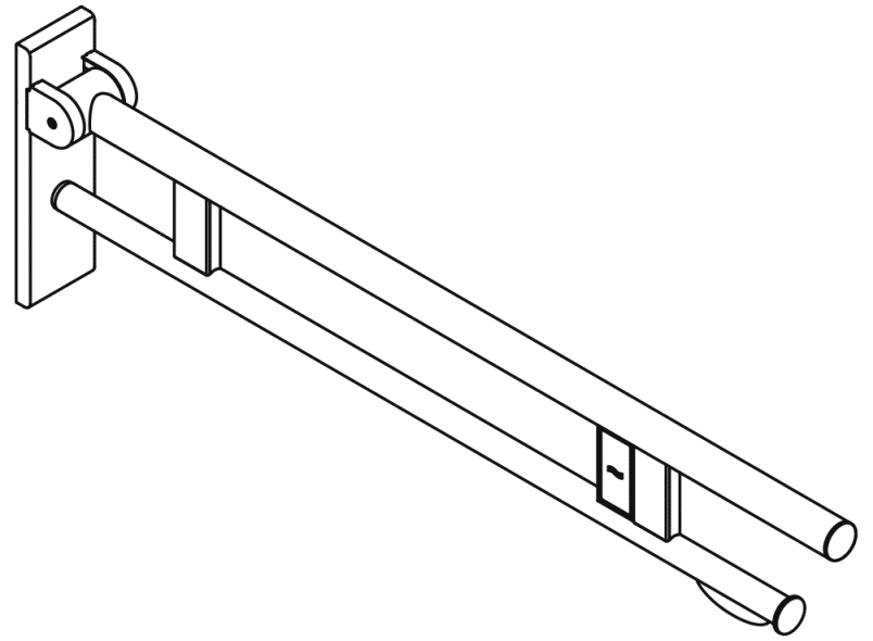 900.50.17040 Опорная рейка Duo, исполнение b HEWI Stützen  - Вид №2