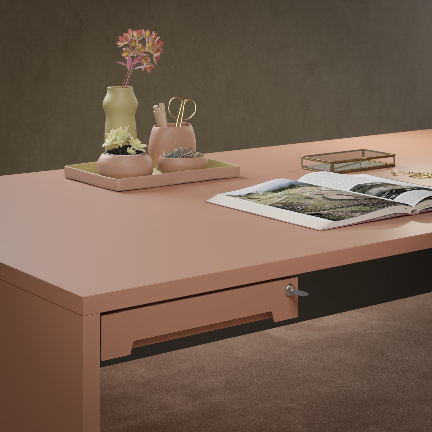 Прямоугольный рабочий стол Fenix-NTM® с системой кабельных втулок PROF ARCH-00051076 - Вид №15