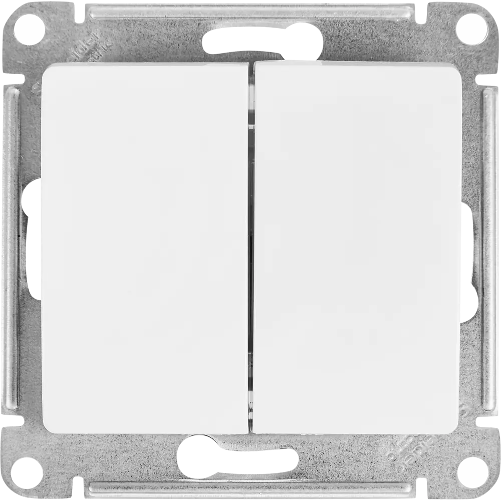Schneider Electric Glossa — двухклавишный выключатель для трёх источников света 87677582 STLM-1496150 - Вид №1