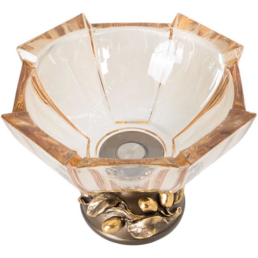 52102,52104 Фруктовница и ваза Oliva Branch Gold Бронза BOGACHO 4627196590014, 4627179659882 - Вид №2