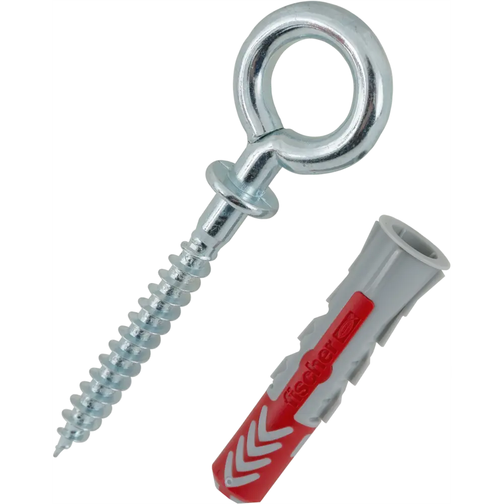 Дюбель универсальный DuoPower 10x50 мм, крюк-кольцо, 2 шт. 81933207 STLM-2197411 FISCHER  - Вид №1
