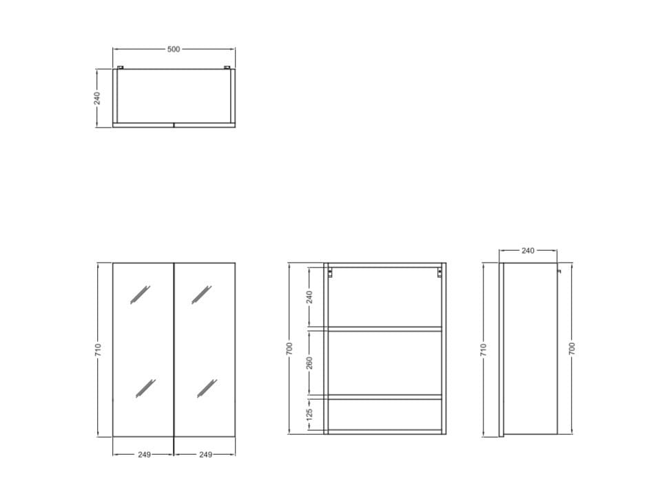 Подвесной шкаф для белья из ДСП с зеркалом COLAVENE Complementi Lavanderia ARCH-00146687 - Вид №4