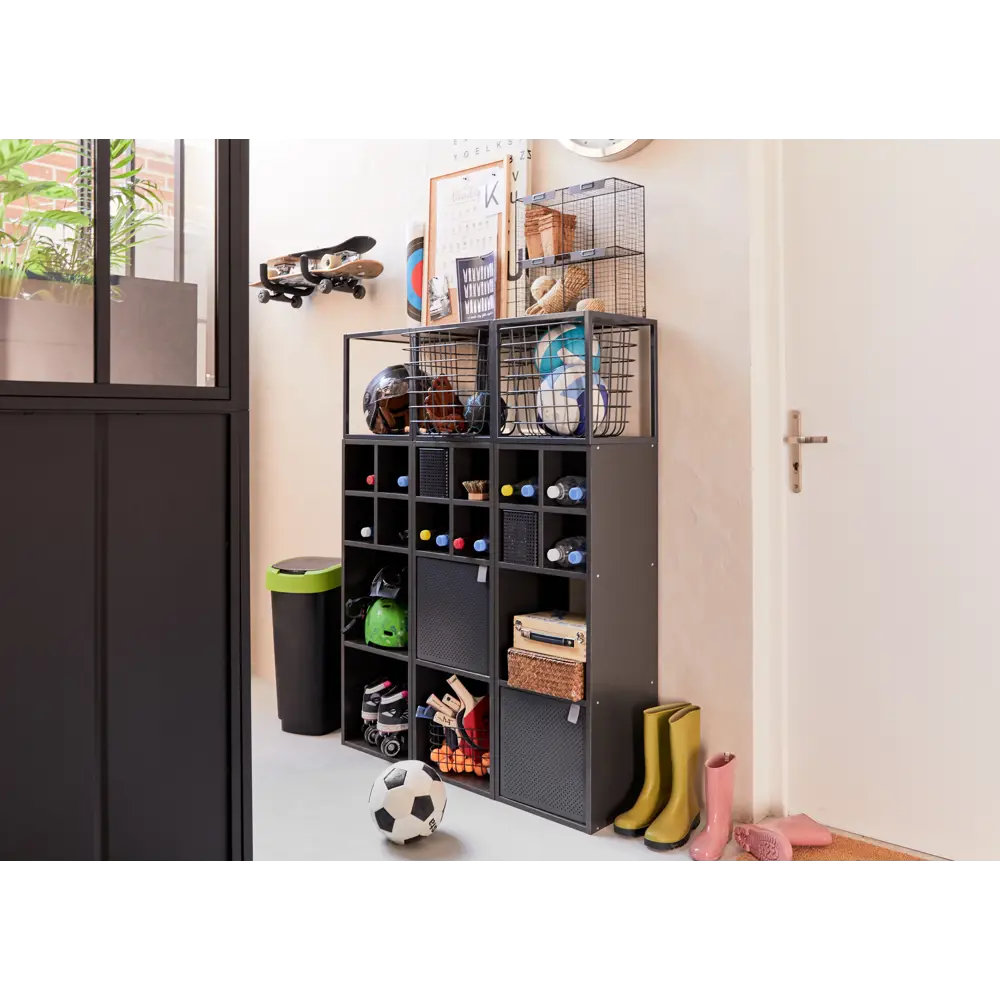 Корзина Spaceo KUB Paris 30х30х30 см 30 л металл цвет черный 82006884 STLM-2060505 - Вид №3