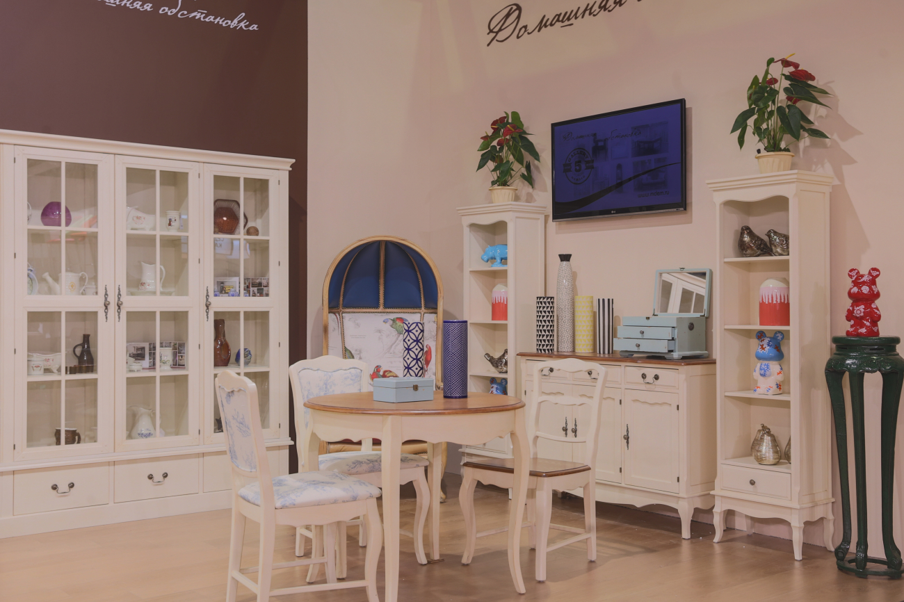 Обеденный стол круглый белый 100 см Mobilier de Maison ДОМАШНЯЯ ОБСТАНОВКА MOBILIER DE MAISON 017240 Бежевый;белый Santreyd  - Вид №11