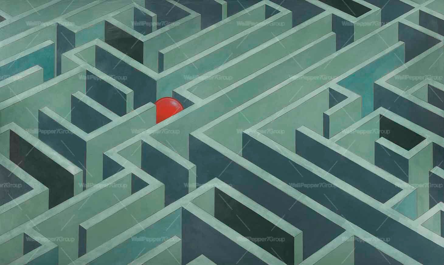 Геометрические тематические обои, экологически чистые WallPepper коллекция 2022 ARCH-00069113 - Вид №1