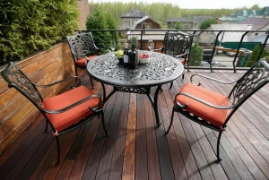 Мебель садовая металлическая черная с красным на 4 персоны "Наварра" BESTA FIESTA MELLIFLUOUS 044710 Красный;черный