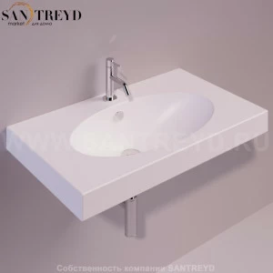 LFT44BIANCOMATT Подвесная раковина настенная прямоугольная Simas LFT Spazio белая