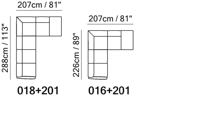 Угловой диван из ткани Natuzzi Italia стрейч ARCH-00008490 - Вид №2
