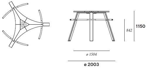 Extremis Барный стол со встроенными сиденьями sun-id-1410834 - Вид №13