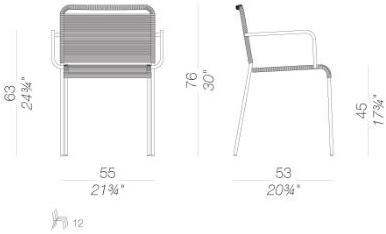 Lapalma Штабелируемый садовый стул с подлокотниками Aria S43 - Вид №9