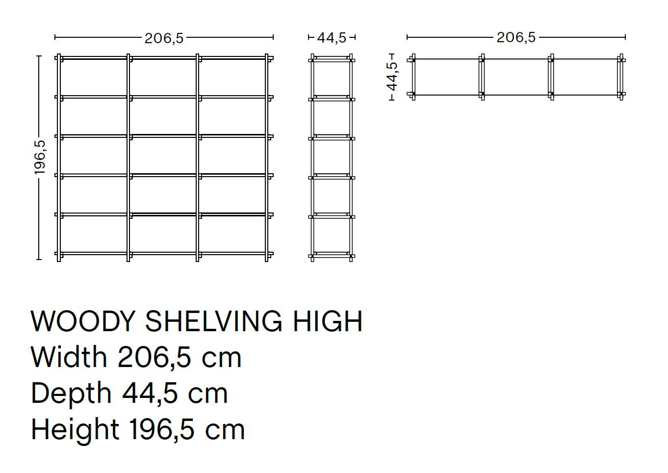 Деревянный книжный шкаф Hay Woody ARCH-00147534 - Вид №20