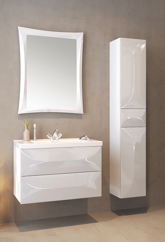 У72502 Зеркало Elegant 65*90 White 1 Marka Art