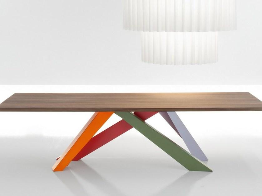 Bonaldo Стол со стальным основанием и деревянной или стеклянной столешницей sun-id-1367890 - Вид №2