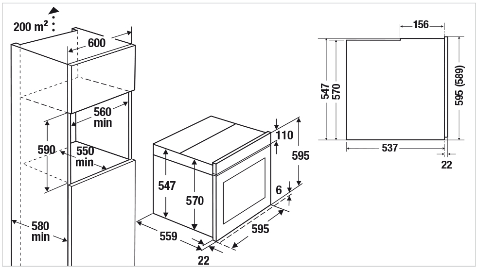 9256032 Электрический духовой шкаф Kuppersbusch B 6330.0 S2 черный STDN-0023918 - Вид №1