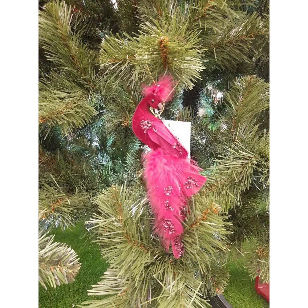 87036509 Елочная игрушка Птица 22x4.5 цвет розовый STLM-1482545 Santreyd  - Вид №2