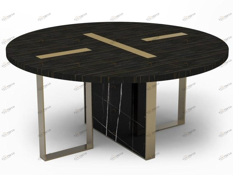 MARIONI Круглый обеденный стол из дерева Tyron 02846