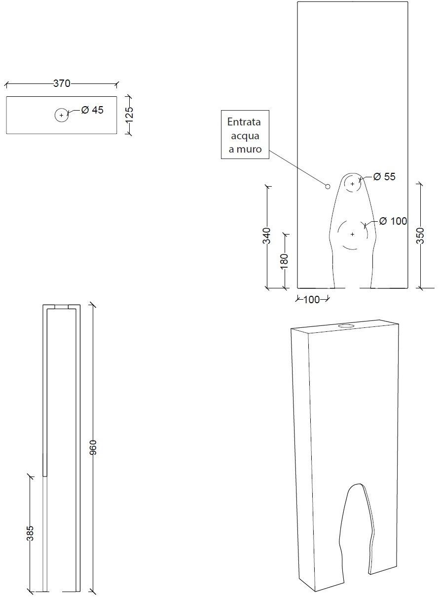 Alice Ceramica Внешний бачок Hide 26900101 - Вид №3