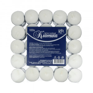 1110000 Свеча чайная 4 х 1 см 1032 г 100 шт. РСМ