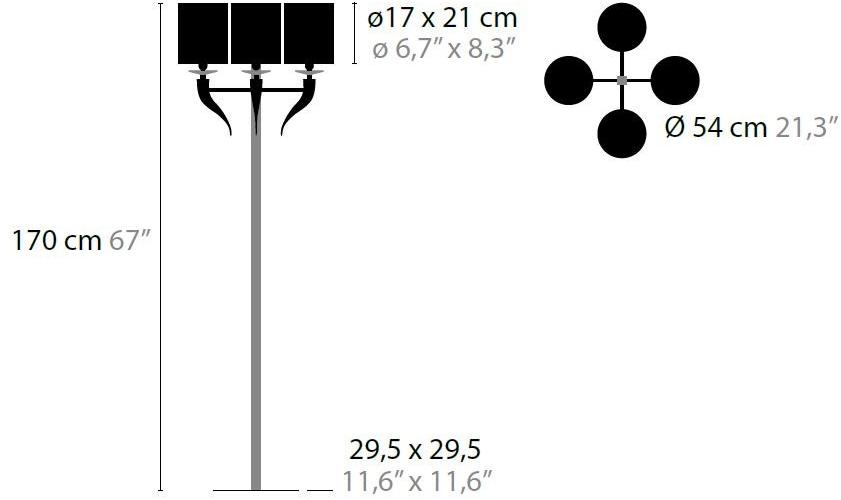 ILFARI Торшер из металла с кристаллами Loving arms sun-id-1345497 - Вид №2