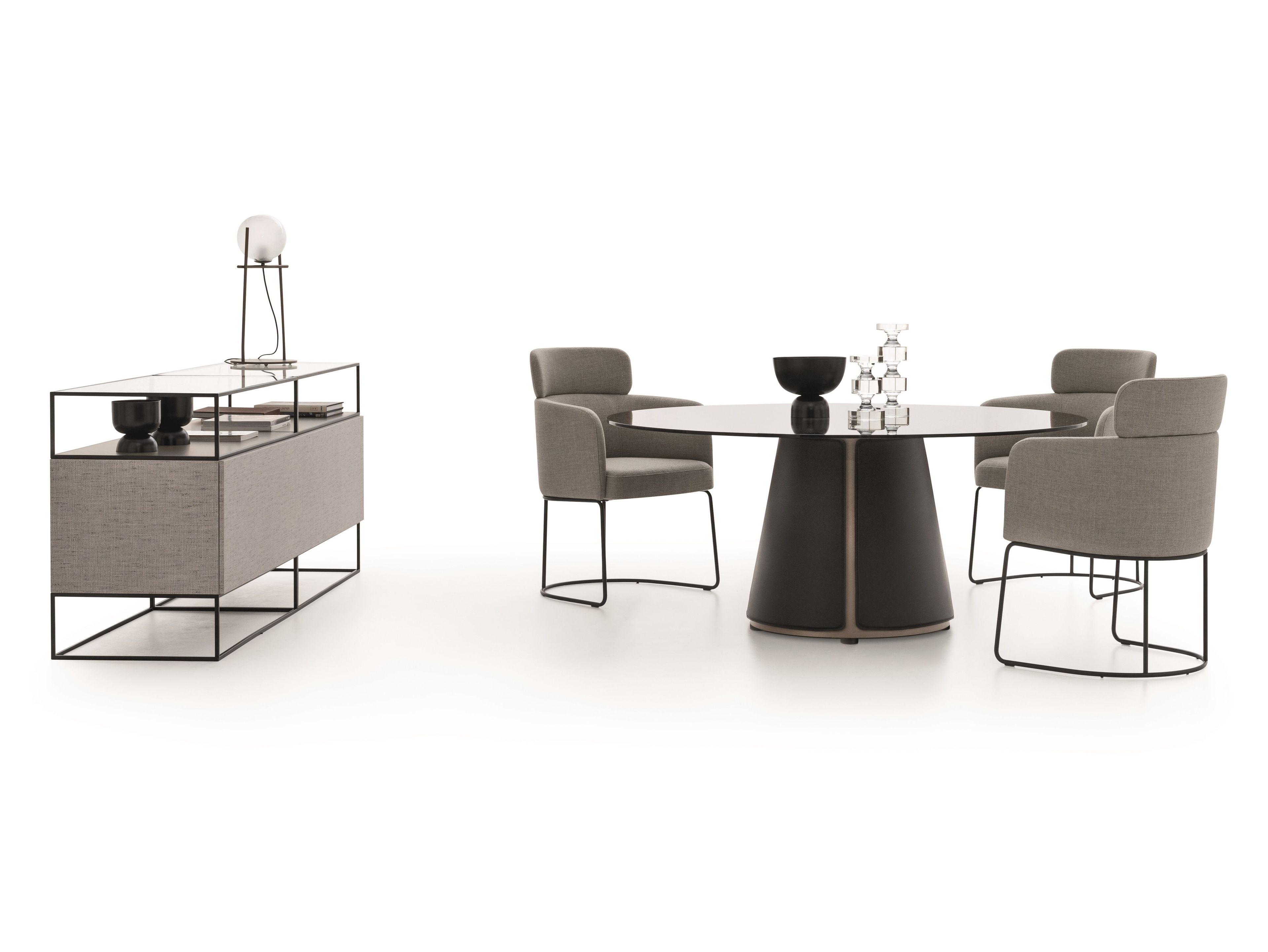 Мягкий тканевый стул с подлокотниками Ditre Italia ARCH-00149324 - Вид №4