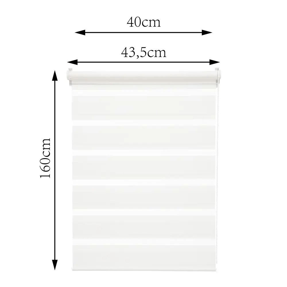 Штора рулонная день-ночь Inspire Peter 40x160 см белая White 0 82691063 STLM-2099283 - Вид №2